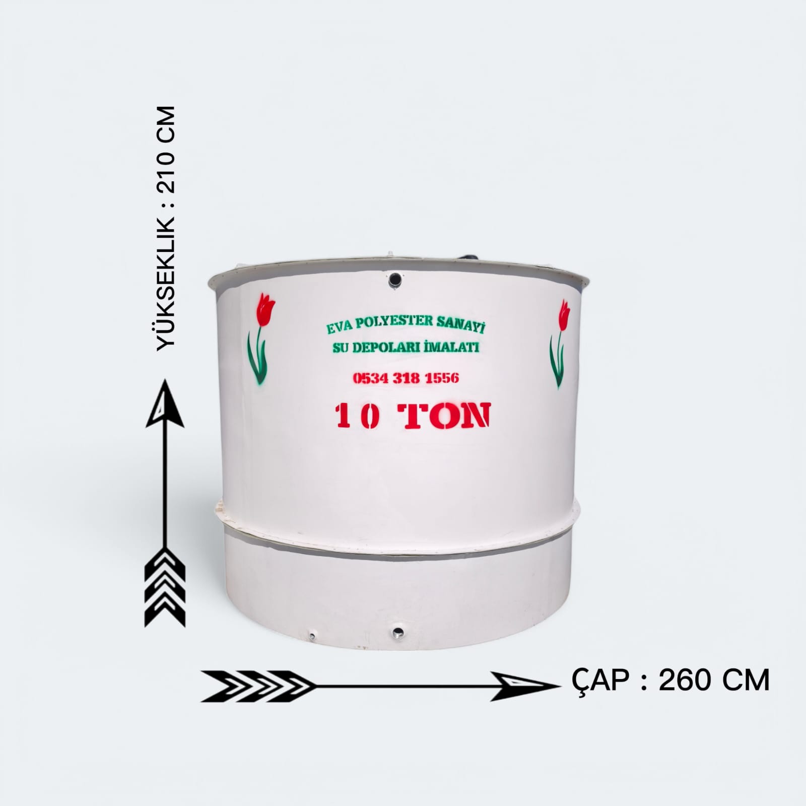 10 Ton (10.000 litre ) Su Deposu