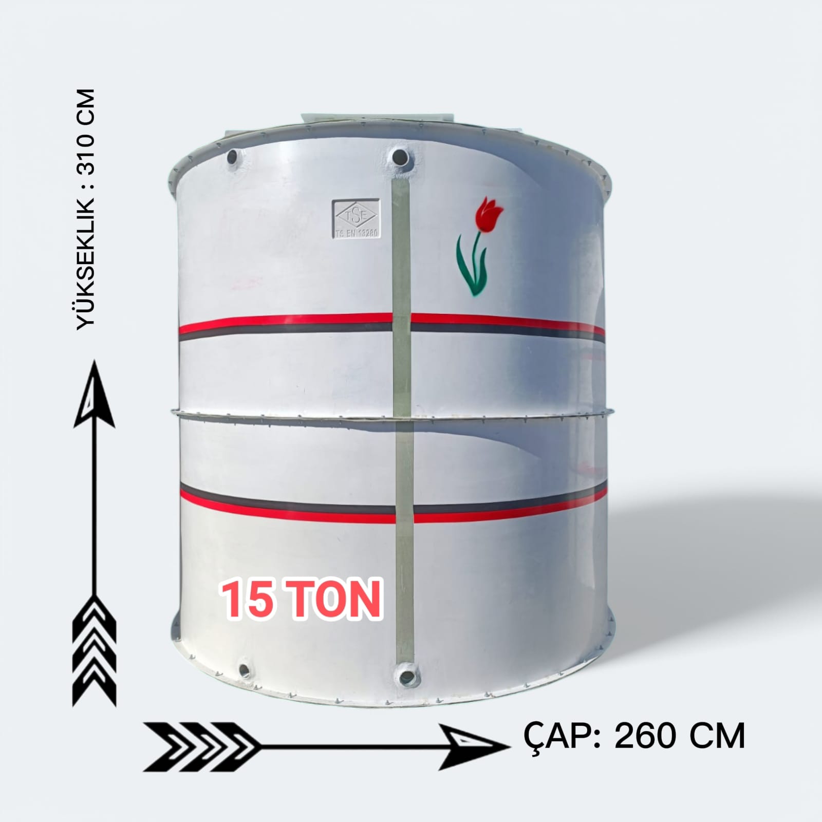 15.000 litre su deposu (15 ton)